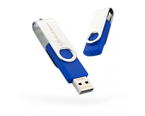 USB флеш накопичувач eXceleram 8GB P1 Series Silver/Blue USB 2.0 (EXP1U2SIBL08)