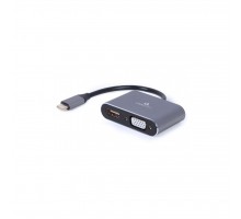 Перехідник USB-C to HDMI/VGA, 4К 30Hz Cablexpert (A-USB3C-HDMIVGA-01)