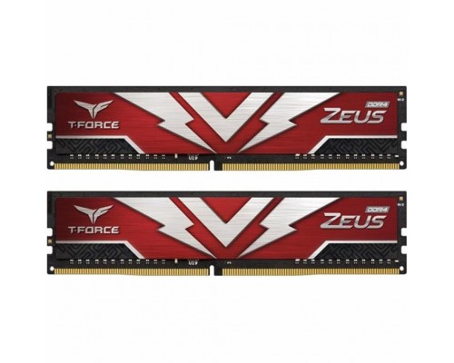 Модуль пам'яті для комп'ютера DDR4 16GB (2x8GB) 3200 MHz T-Force Zeus Red Team (TTZD416G3200HC20DC01)