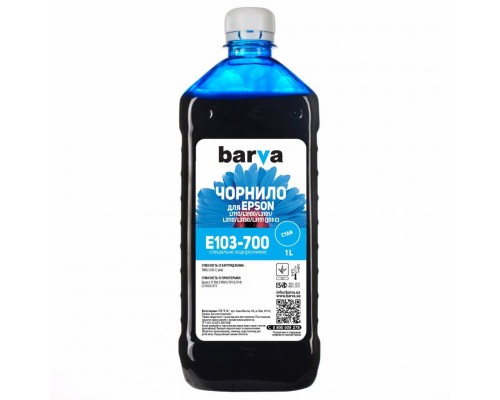 Чорнило Barva EPSON L1110/L3100 (103) 1л CYAN (E103-700)