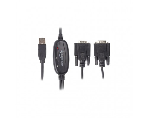 Перехідник USB 2.0 to 2хCOM (9+25pin) 1.4m Viewcon (VE591)