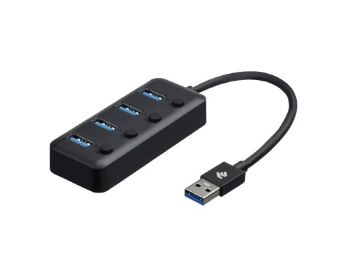 Концентратор 2E USB 2.0 to 4*USB3.0, with switch, 0.25 м (2E-W1405)