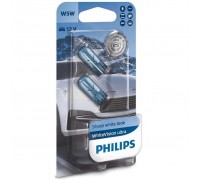 Лампочка Philips W5W WhiteVision Ultra, 2шт/блістер