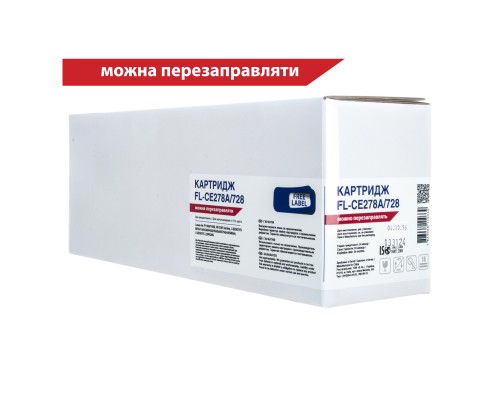 Картридж FREE Label HP LJ CE278A/CANON 728 (FL-CE278A/728)