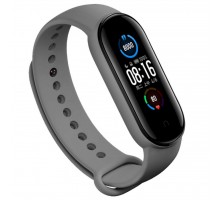 Ремінець до фітнес браслета BeCover Silicone для Xiaomi Mi Smart Band 5 Gray (705066)