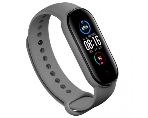 Ремінець до фітнес браслета BeCover Silicone для Xiaomi Mi Smart Band 5 Gray (705066)