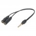 Перехідник Jack 3.5mm M 4pin to 2 Jack 3.5mm F (Audio+MIC) Headset Jack Defender (63012)