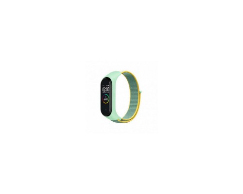 Ремінець до фітнес браслета BeCover Nylon Style для Xiaomi Mi Smart Band 5/6 Green-Yellow (705420)