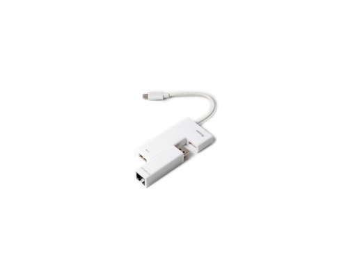 Перехідник Type-C to Ethernet&USB Viewcon (VC 450 W (White))
