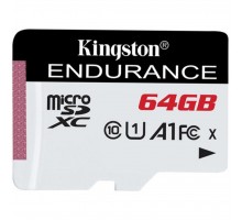 Карта пам'яті Kingston 64GB microSDXC class 10 UHS-I U1 A1 High Endurance (SDCE/64GB)