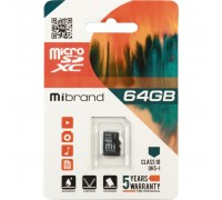 Карта памяти Mibrand 64GB microSDXC class 10 UHS-I (MICDXU1/64GB)