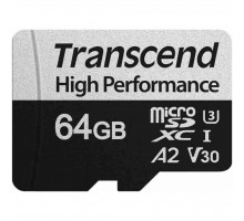 Карта памяти Transcend 64GB microSD class 10 UHS-I U3 A2 (TS64GUSD330S)