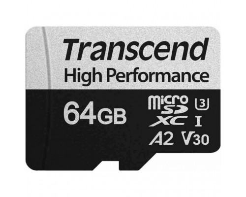 Карта пам'яті Transcend 64GB microSD class 10 UHS-I U3 A2 (TS64GUSD330S)