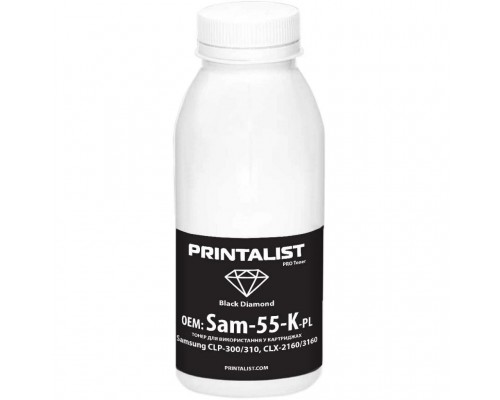 Тонер SamsungCLP-300/310,CLX-2160/3160 55г Black Printalist (Sam-55-K-PL)