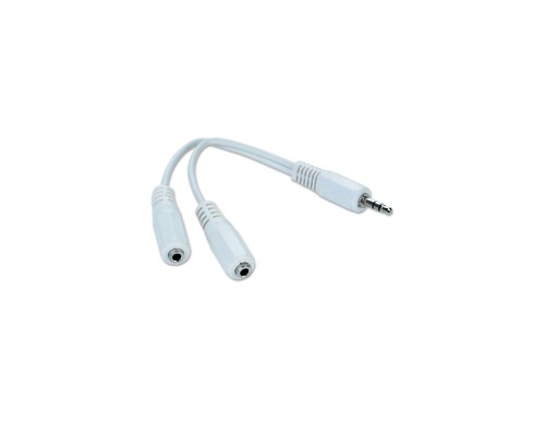 Кабель мультимедійний Jack 3.5mm папа/2xJack 3.5mm мама 0.1m Cablexpert (CCA-415W)