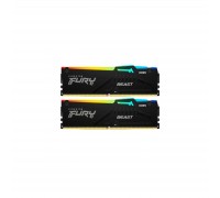 Модуль пам'яті для комп'ютера DDR5 16GB (2x8GB) 5200 MHz Beast RGB Kingston Fury (ex.HyperX) (KF552C36BBEAK2-16)