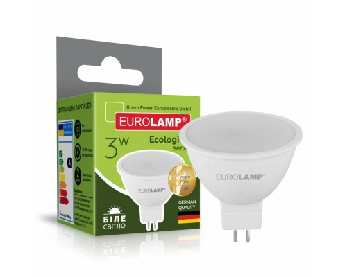 Лампочка Eurolamp LED SMD MR16 3W GU5.3 4000K 220V (LED-SMD-03534(P))
