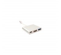 Переходник USB C-Type - HDMI/USB PowerPlant (KD00AS1306)