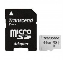 Карта пам'яті Transcend 64GB microSDXC class 10 UHS-I U1 (TS64GUSD300S-A)