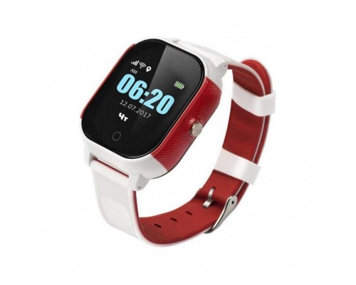 Смарт-годинник GoGPS К23 white/red Детские телефон-часы с GPS треккером (K23WHRD)