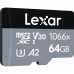 Карта памяти Lexar 64GB microSDXC class 10 UHS-I 1066x Silver (LMS1066064G-BNANG)