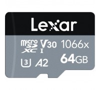 Карта памяти Lexar 64GB microSDXC class 10 UHS-I 1066x Silver (LMS1066064G-BNANG)