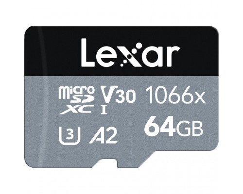 Карта памяти Lexar 64GB microSDXC class 10 UHS-I 1066x Silver (LMS1066064G-BNANG)