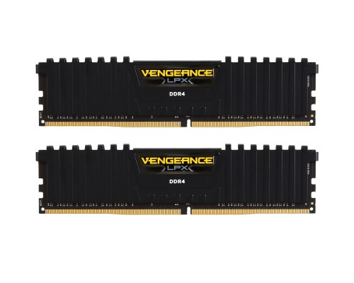 Модуль пам'яті для комп'ютера DDR4 16GB (2x8GB) 2400 MHz Vengeance LPX Black Corsair (CMK16GX4M2A2400C14)