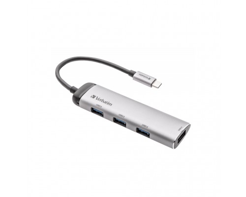 Концентратор Verbatim USB Type-C MP Hub 4 x USB 3.2 G1 (49147)