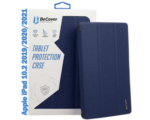 Чохол до планшета BeCover Tri Fold Soft TPU mount Apple Pencil Apple iPad 10.2 2019/2020/2021 Deep Blue (708456)