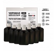 Чорнило Barva EPSON L800/L810/L850/L1800 10x100 мл BLACK (E-L800Bk-1SP)