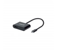 Концентратор Intracom USB3.1 Type-C to DisplayPort(Thunderbolt 3)/PD 60W/ Black Manhattan (153447)