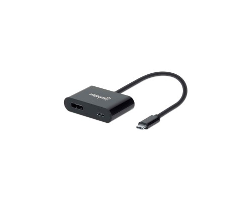 Концентратор Intracom USB3.1 Type-C to DisplayPort(Thunderbolt 3)/PD 60W/ Black Manhattan (153447)