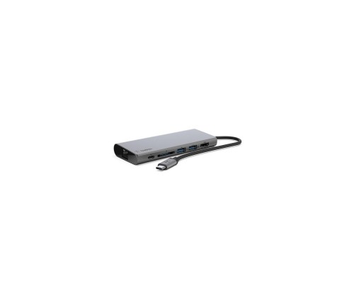 Концентратор Belkin USB-C PD, Travel Hub, USB-C, 2/USB 3.0, HDMI,Gigabit, SPACE (F4U092BTSGY)