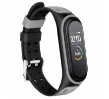 Ремінець до фітнес браслета BeCover Colour Style для Xiaomi Mi Smart Band 5 Black-Gray (705155)