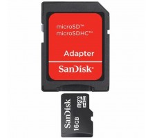 Карта памяти SanDisk 16Gb microSDHC class 4 (SDSDQM-016G-B35A)