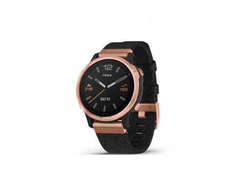 Смарт-годинник Garmin fenix 6S Sapphire, Rose Gold/Blk w/Nylon Band (010-02159-37)