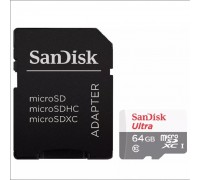 Карта пам'яті SANDISK 64GB microSD Class 10 UHS-I Ultra (SDSQUNS-064G-GN3MA)