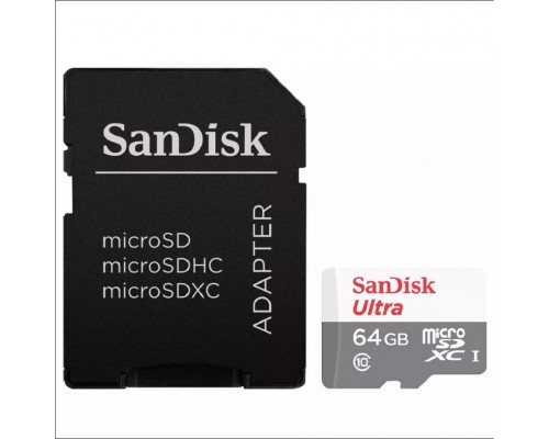 Карта пам'яті SanDisk 64GB microSD Class 10 UHS-I Ultra (SDSQUNS-064G-GN3MA)