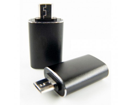Перехідник OTG USB - Micro-USB black Dengos (ADP-017)