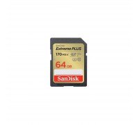 Карта пам'яті SanDisk 64GB SD class 10 UHS-I Extreme PLUS (SDSDXW2-064G-GNCIN)