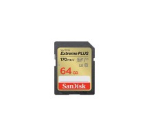 Карта пам'яті SanDisk 64GB SD class 10 UHS-I Extreme PLUS (SDSDXW2-064G-GNCIN)