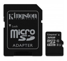 Карта пам'яті Kingston 32GB microSDHC class 10 UHS-I Canvas Select (SDCS/32GB)