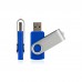 USB флеш накопичувач eXceleram 32GB P1 Series Silver/Blue USB 2.0 (EXP1U2SIBL32)