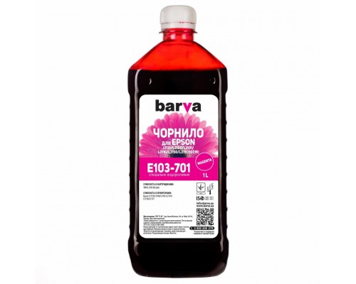 Чорнило Barva EPSON L1110/L3100 (103) 1л MAGENTA (E103-701)