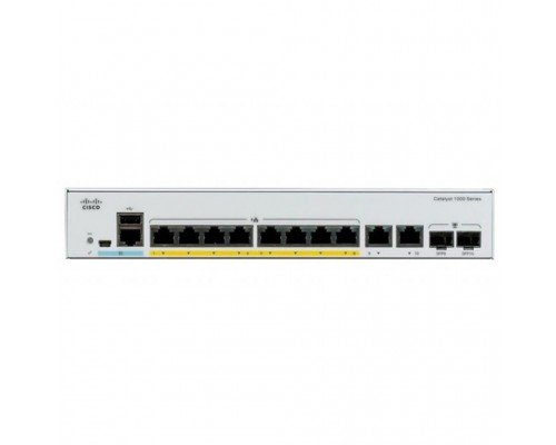 Комутатор мережевий Cisco C1000-8T-E-2G-L