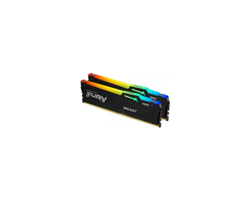 Модуль пам'яті для комп'ютера DDR5 32GB (2x16GB) 5200 MHz Beast RGB XMP Kingston Fury (ex.HyperX) (KF552C40BBAK2-32)