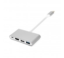 Перехідник Type-C (M) to 4*USB 2.0/3.0, HDMI, Type-C (F) PowerPlant (CA911707)