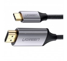 Перехідник Ugreen Type-C M to HDMI M 1.5m MM142 Alum. (GrayBlack) (50570)