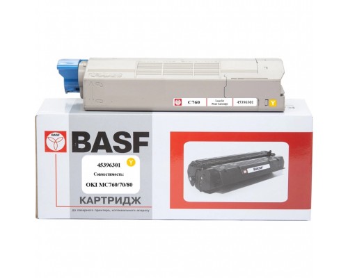 Тонер-картридж BASF OKI MC760/770/780/ 45396301 Yellow (KT-45396301)